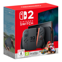 Nintendo Switch 2 + Mario Kart World portable game console 7.9" 256 GB Touchscreen Wi-Fi Black