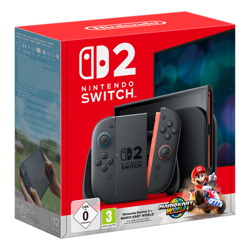 Nintendo Switch 2 + Mario Kart World portable game console 7.9" 256 GB Touchscreen Wi-Fi Black Nintendo Switch 2 + Mario Kart World portable game console 7.9" 256 GB Touchscreen Wi-Fi Black