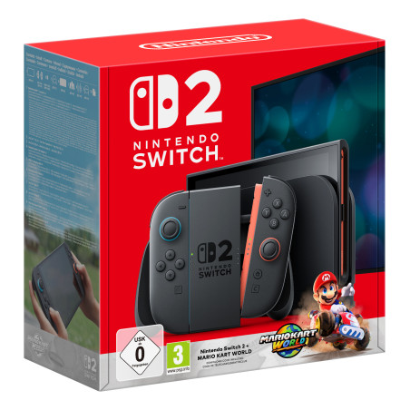 Nintendo Switch 2 + Mario Kart World portable game console 7.9" 256 GB Touchscreen Wi-Fi Black