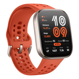 Amazfit Bip 6 Red 5 cm (1.97") AMOLED Digital 390 x 450 Pixel Touchscreen Gold GPS