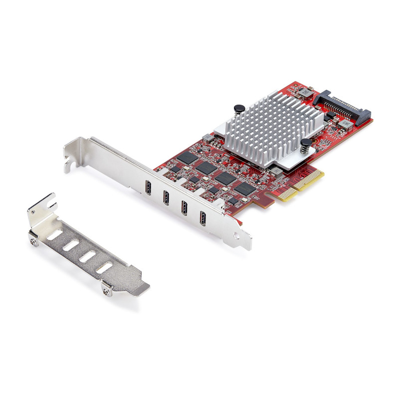 StarTech.com Carte PCIe USB-C 4 Ports, USB 3.2 10 Gbit s, Carte d'Extension PCI Express USB-C, 4 Contrôleurs USB Indépendants,