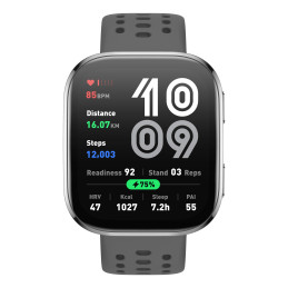 Amazfit Bip 6 Charcoal 1.97" AMOLED Digital 390 x 450 pixels Touchscreen Silver GPS (satellite)