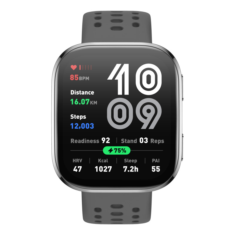 Amazfit Bip 6 Charcoal 1.97" AMOLED Digital 390 x 450 pixels Touchscreen Silver GPS (satellite)