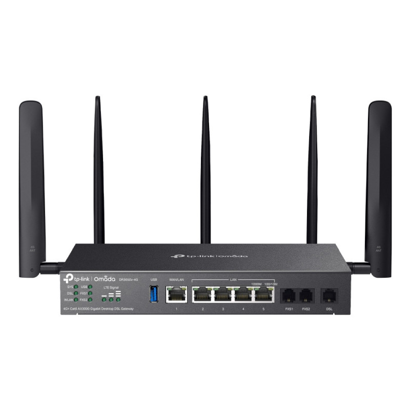 TP-Link Omada DR3650V-4G WLAN-Router Gigabit Ethernet Dual-Band (2,4 GHz 5 GHz) Schwarz TP-Link Omada DR3650V-4G WLAN-Router Gigabit Ethernet Dual-Band (2,4 GHz 5 GHz) Schwarz