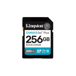 Kingston Technology Canvas Go! Plus 256GB SDXC Canvas Go Plus Gen4 200MB s C10 UHS-I U3 V30