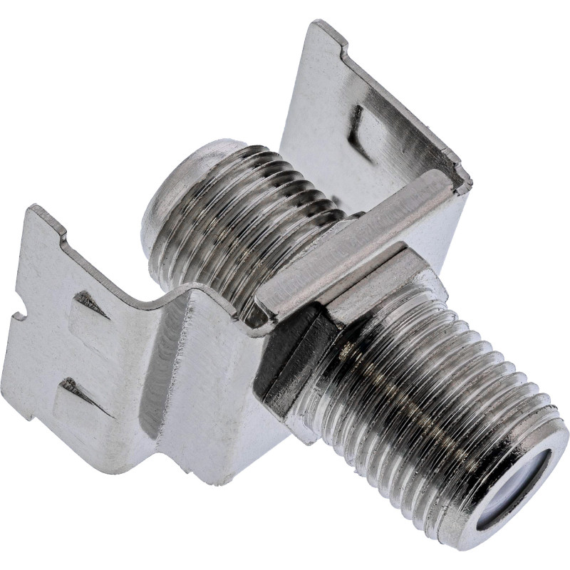 InLine RJ45 Keystone Jack Snap-In modulo Cat.6a, copertura antipolvere argento