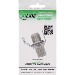 InLine RJ45 Keystone Jack Snap-In modulo Cat.6a, copertura antipolvere argento