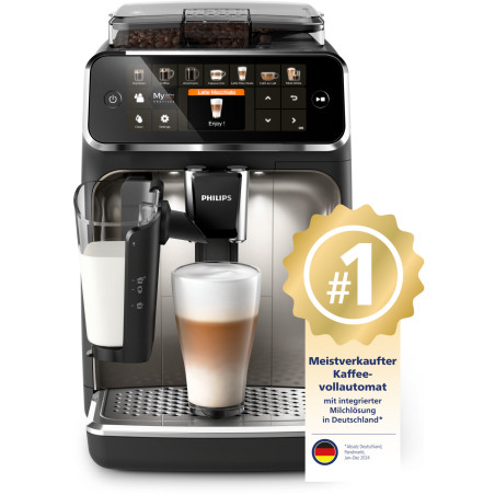 Philips Série 5400 Noir   Chrome EP5447 90 Machine expresso broyeur,12 boissons, carafe LatteGo