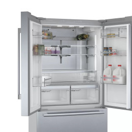Bosch KFF96PIEP nevera puerta lado a lado Independiente 573 L E Acero inoxidable