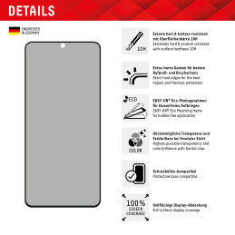 Displex 01775 display privacy filters 6.1" Smartphone Frameless display privacy filter 10H