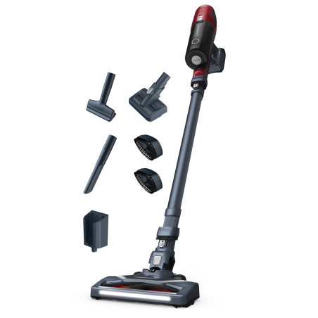 Rowenta RH6878 Aspiradora escoba 2 en 1 Batería Secar Ciclónico Sin bolsa 0,55 L 100 W Rojo, Gris