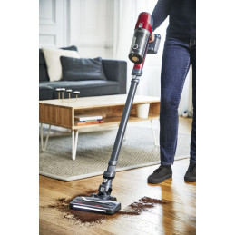 Rowenta RH6878 Aspiradora escoba 2 en 1 Batería Secar Ciclónico Sin bolsa 0,55 L 100 W Rojo, Gris