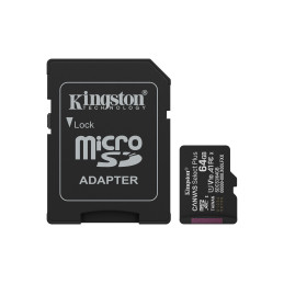 Kingston Technology 64GB microSDXC Canvas Select Plus Gen3 100MB s A1 (Einschließlich SD Adapter)