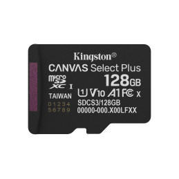 Kingston Technology 128GB microSDXC Canvas Select Plus Gen3 150MB s A1 (Einschließlich SD Adapter)