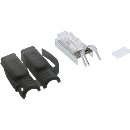 InLine 76006S conector Cat.6A RJ45 Negro