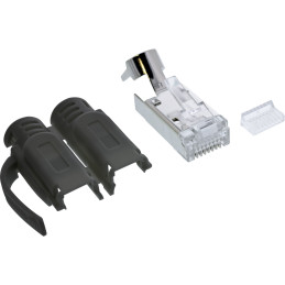 InLine Crimpstecker Cat.6A RJ45 geschirmt, 3-teilig schwarz 100er Pack