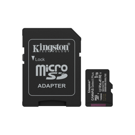 Kingston Technology 1TB microSDXC Canvas Select Plus Gen3 150MB s A1 (Adattatore SD incluso)