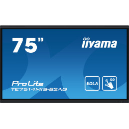 iiyama PROLITE TE7514MIS-B2AG Pantalla plana para señalización digital 190,5 cm (75") LCD Wifi 435 cd   m² 4K Ultra HD Negro