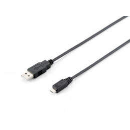 Equip 128523 Câble USB 2.0 Type A mâle vers Micro-B mâle, 1.8m
