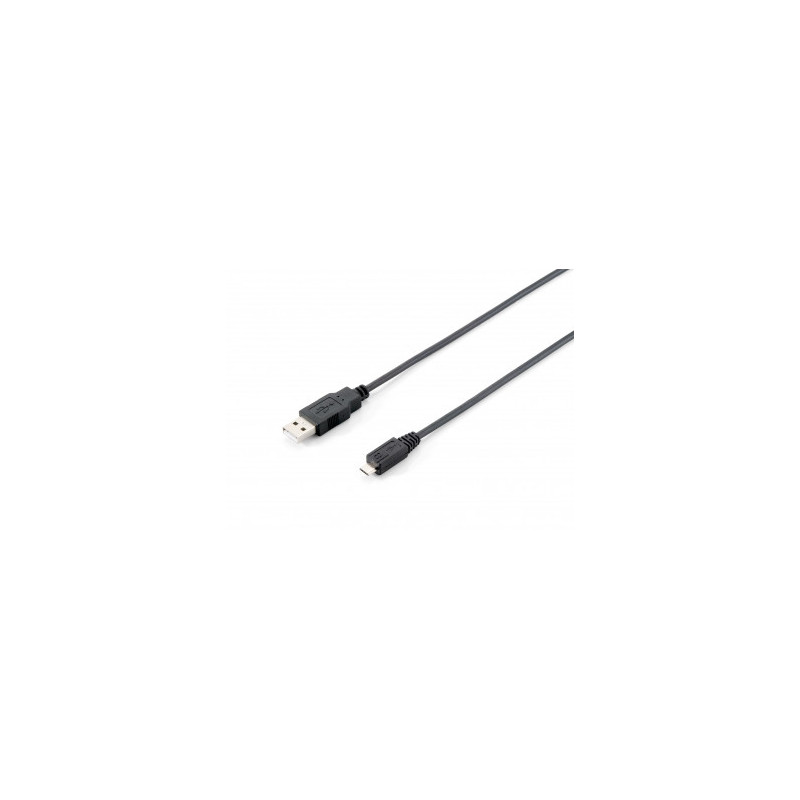 Equip 128523 Câble USB 2.0 Type A mâle vers Micro-B mâle, 1.8m Equip 128523 Câble USB 2.0 Type A mâle vers Micro-B mâle, 1.8m