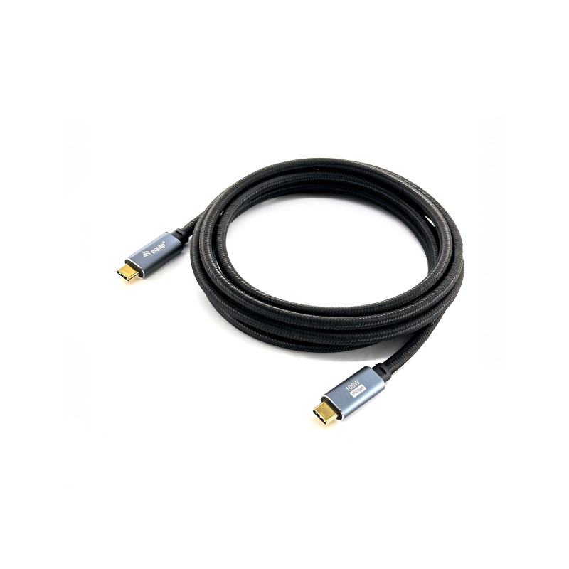 Equip 128357 Câble USB 3.2 Gen 2 C vers C, M M, 2.0m, PD100W , 4K 60Hz, 10Gbps, noir Equip 128357 Câble USB 3.2 Gen 2 C vers C, M M, 2.0m, PD100W , 4K 60Hz, 10Gbps, noir