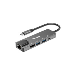 Equip USB-C 5-in-1-Multifunktionsadapter, HDMI, Gigabit LAN, USB 3.2 GEN1, 100W USB PD