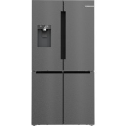 Bosch Serie 6 KFI96AXEA frigorifero side-by-side Libera installazione 574 L E Nero, Acciaio inox