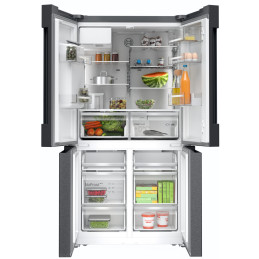 Bosch Serie 6 KFI96AXEA frigorifero side-by-side Libera installazione 574 L E Nero, Acciaio inox
