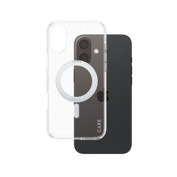 PanzerGlass CARE by ® Feature Case Transparent w. Silver Kickstand & MagSafe iPhone 16 Plus funda para teléfono móvil