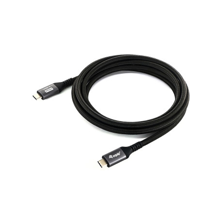 Equip 128382 Câble USB4 Gen 2x2 C vers C, M M, 2.0m, PD 100W, 4K 60Hz, 20Gbps, noir