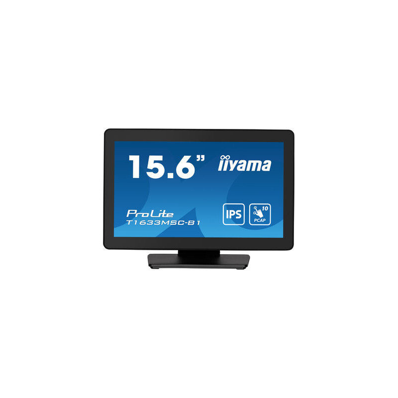 iiyama ProLite T1633MSC-B1 pantalla para PC 39,6 cm (15.6") 1920 x 1080 Pixeles Full HD LCD Pantalla táctil Negro
