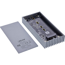 InLine 00031J contenitore di unità di archiviazione Box esterno SSD Grigio M.2