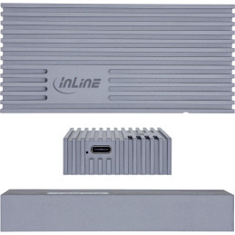 InLine 00031J Boîtier de disques de stockage Enceinte ssd Gris M.2