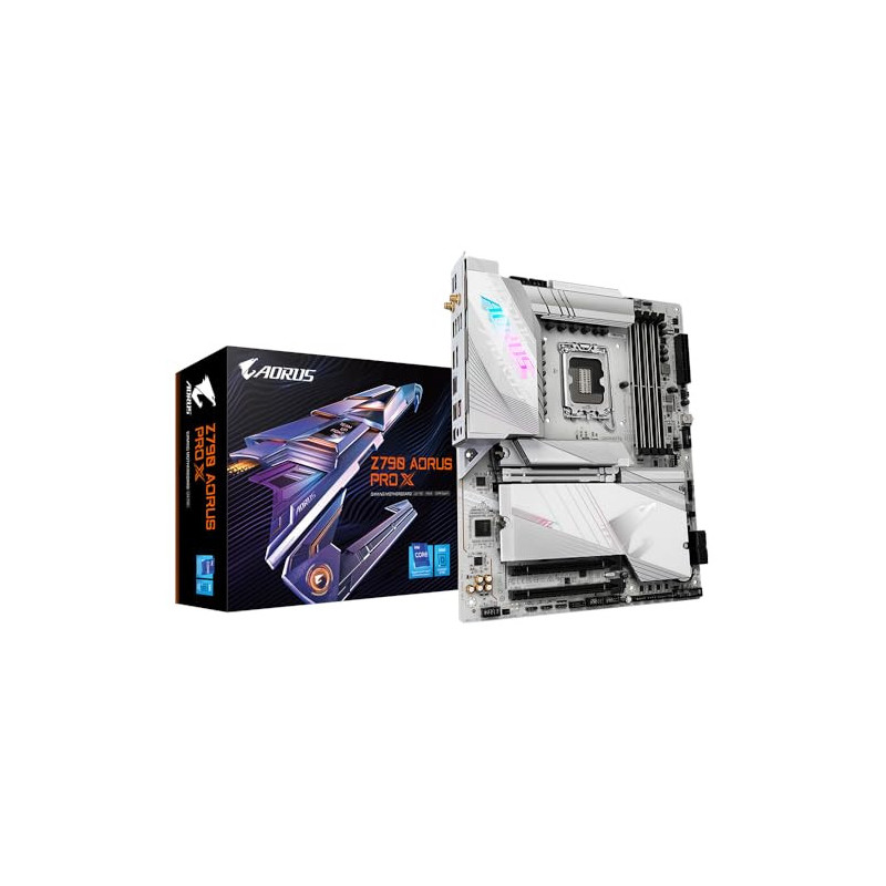 GIGABYTE Z790 AORUS PRO X Placa base - Soporta CPUs Intel de 14ª generación, VRM de 18+1+2 fases, hasta 8266MHz DDR5 (OC),