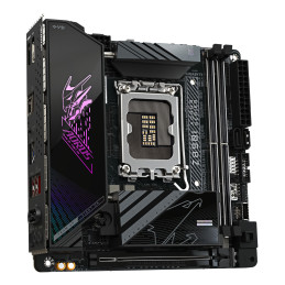 GIGABYTE Z890I AORUS ULTRA Mainboard - Unterstützt Intel Core Ultra (Serie 2) CPUs, 8+1+2 Phasen VRM, bis zu 8800MHz DDR5 (OC),