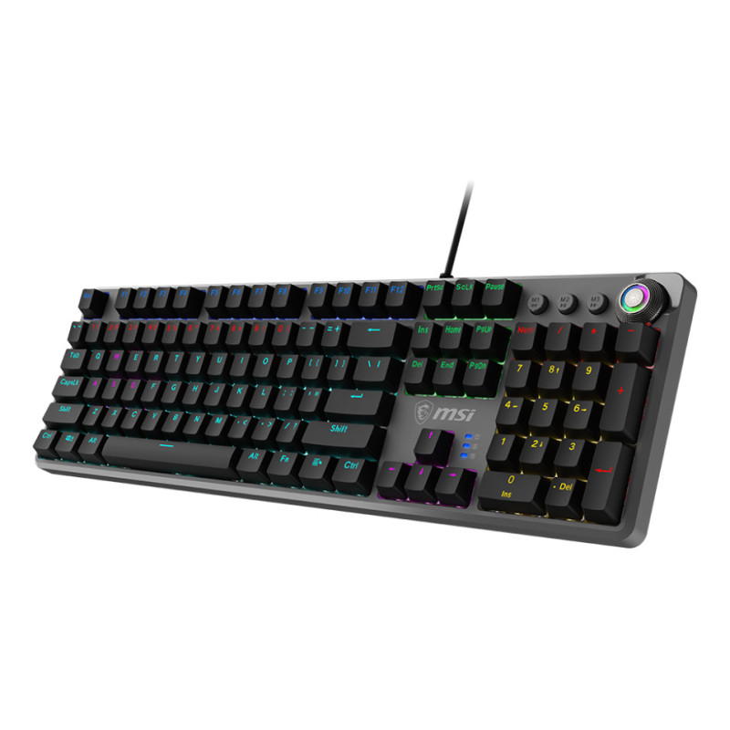 MSI FORGE GK310 RED DE teclado Juego USB QWERTY Alemán Negro