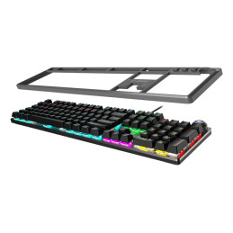 MSI FORGE GK310 RED DE teclado Juego USB QWERTY Alemán Negro