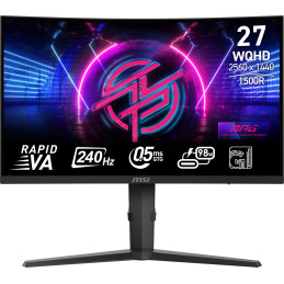 MSI MPG 275CQRXFDE computer monitor 27" 2560 x 1440 pixels Wide Quad HD Black