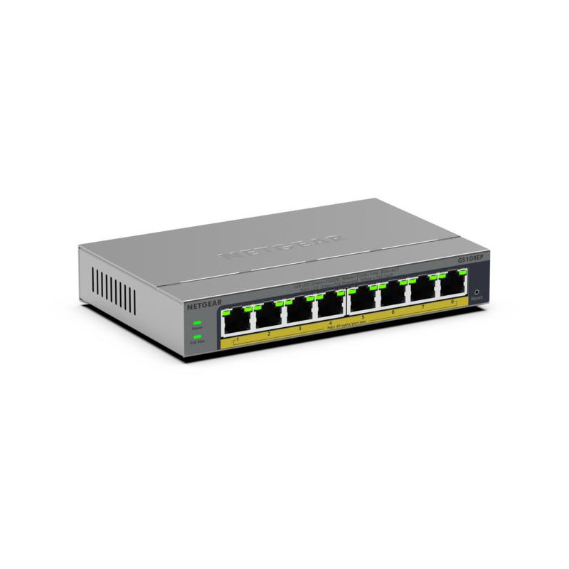 NETGEAR GS108EP Géré L2 L3 Gigabit Ethernet (10 100 1000) Gris NETGEAR GS108EP Géré L2 L3 Gigabit Ethernet (10 100 1000) Gris