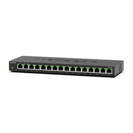 NETGEAR GS316 No administrado L2 Gigabit Ethernet (10 100 1000) Negro