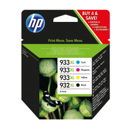 HP 932XL Black 933XL Cyan Magenta Yellow 4-pack Original Ink Cartridges cartucho de tinta 4 pieza(s) Alto rendimiento (XL)