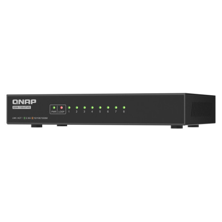 QNAP QSW-1108-8T-R2 switch di rete Non gestito 2.5G Ethernet (100 1000 2500) Desktop Nero