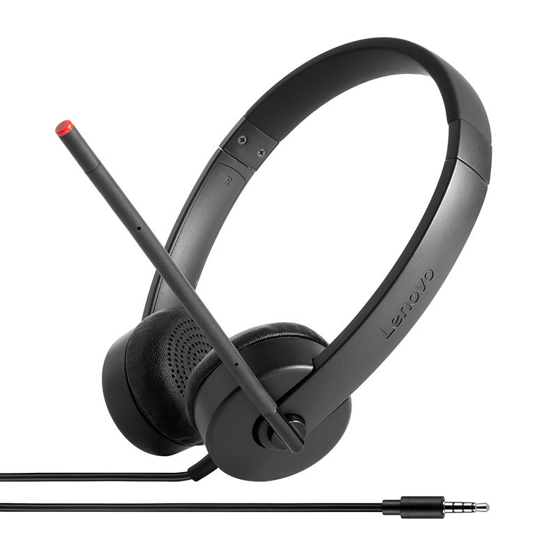 Lenovo Stereo Analog Kopfhörer Kabelgebunden Kopfband Büro Callcenter Schwarz Lenovo Stereo Analog Kopfhörer Kabelgebunden Kopfband Büro Callcenter Schwarz