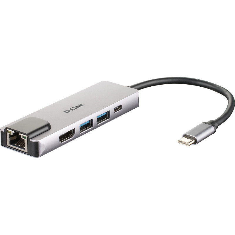 D-Link DUB-M520 laptop dock port replicator Wired Thunderbolt 3 Aluminum