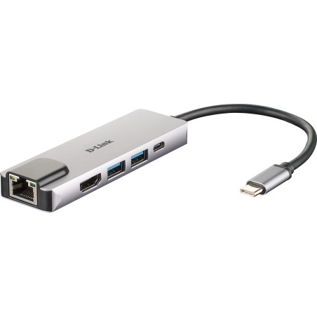 D-Link DUB-M520 station d'accueil Avec fil Thunderbolt 3 Aluminium