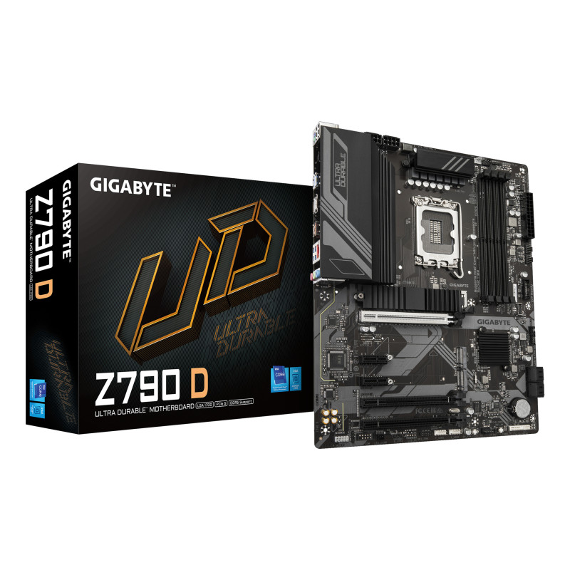 GIGABYTE Z790 D Placa base - Soporta CPUs Intel Core de 14ª generación, VRM digital de 12+1+1 fases, hasta 7600MHz DDR5 (OC), GIGABYTE Z790 D Placa base - Soporta CPUs Intel Core de 14ª generación, VRM digital de 12+1+1 fases, hasta 7600MHz DDR5 (OC),