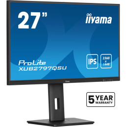 iiyama ProLite 27" (68.5 cm) Monitor mit IPS-Panel Technologie, QHD-Auflösung, USB-Hub, 100Hz Bildwiederholfrequenz und einem