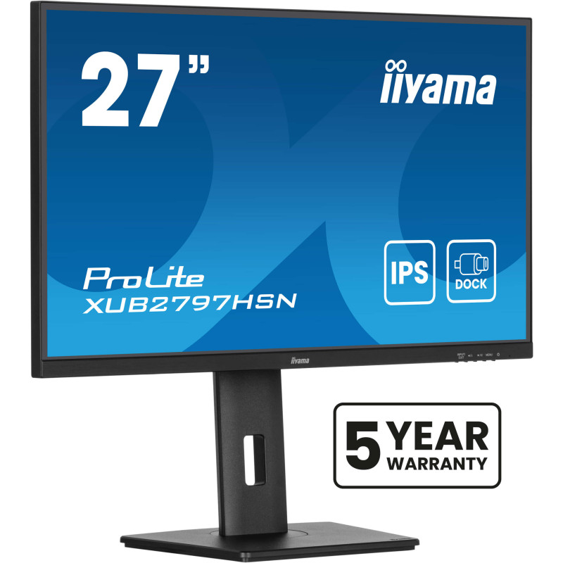 iiyama ProLite XUB2797HSN-B2 écran plat de PC 68,6 cm (27") 1920 x 1080 pixels Full HD LED Noir iiyama ProLite XUB2797HSN-B2 écran plat de PC 68,6 cm (27") 1920 x 1080 pixels Full HD LED Noir