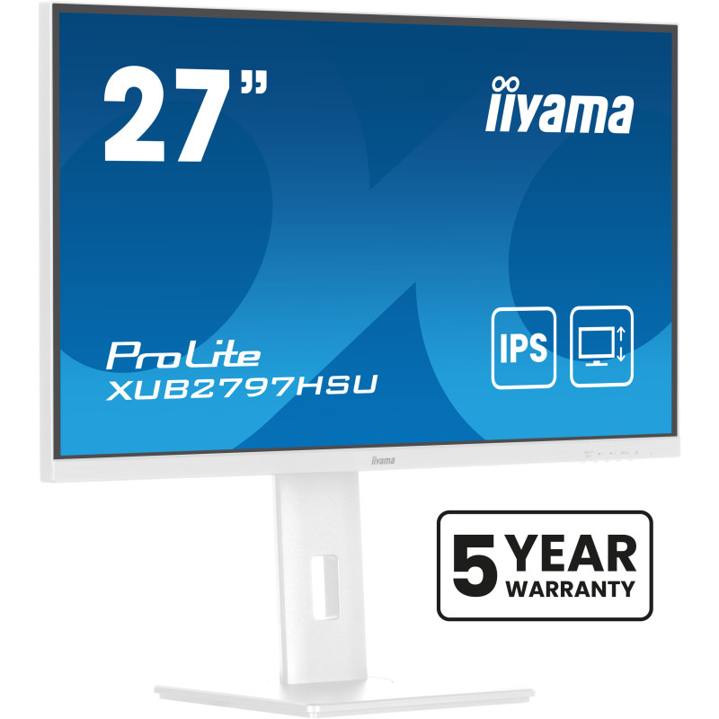iiyama ProLite XUB2797HSU-W2 computer monitor 27" 1920 x 1080 pixels Full HD LED White