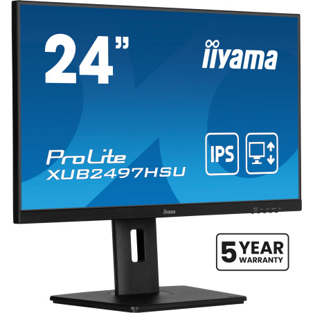 iiyama 23.8’’ (60.5 cm) Monitor mit IPS-Panel-Technologie, 100Hz Bildwiederholfrequenz und einem höhenverstellbarem Standfuß